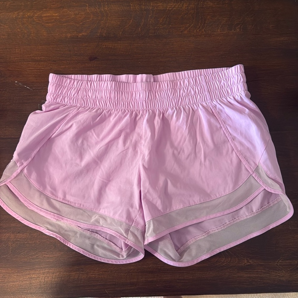 Athleta Pink Mesh Racer Run Shorts 4” Size XS